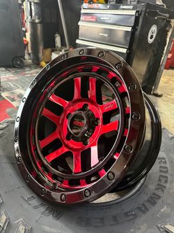 KMC wheels 17 inch 5x127 candy red