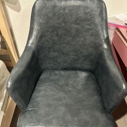 Grey / Blue Rolling Chair 