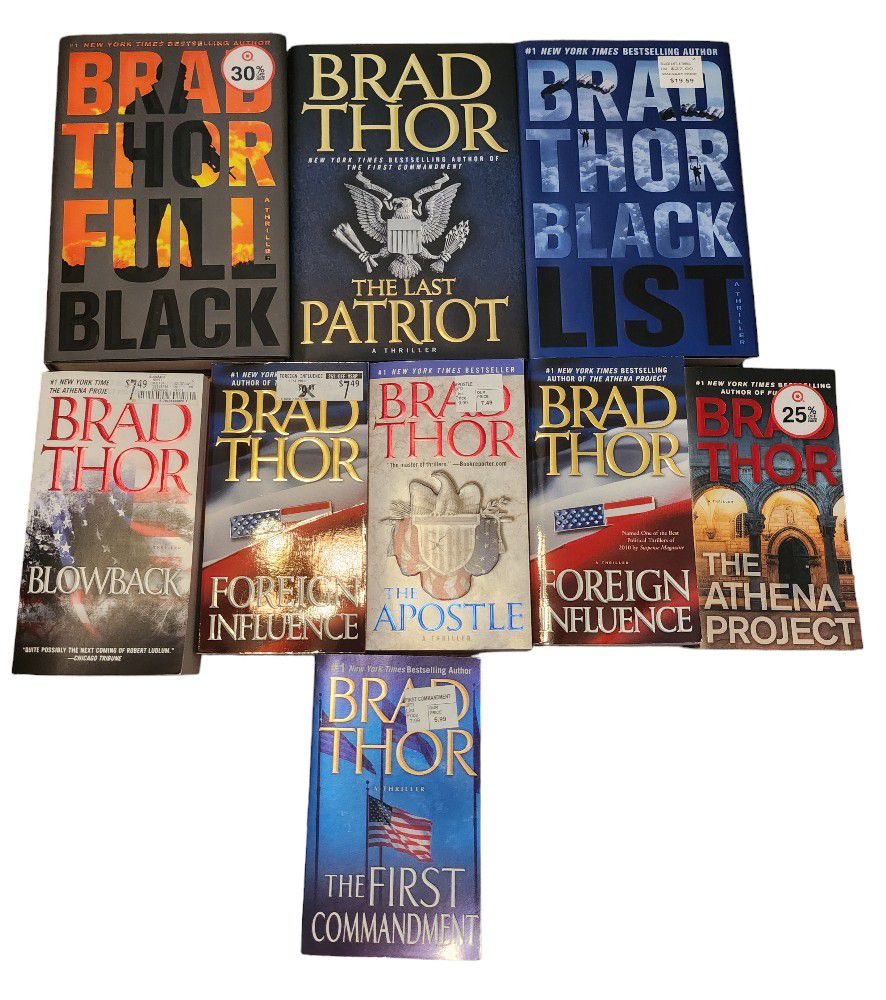 Brad Thor Thriller Novel Book Lot - 9 Books
