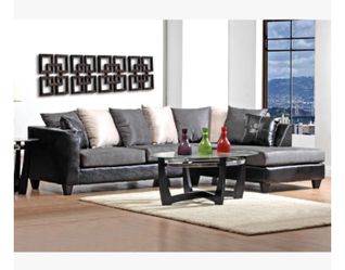 New Chaise sectional! Sofa couch and Loveseat Saves Here