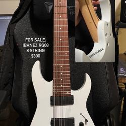 Ibanez RG-08 8 String Guitar - White