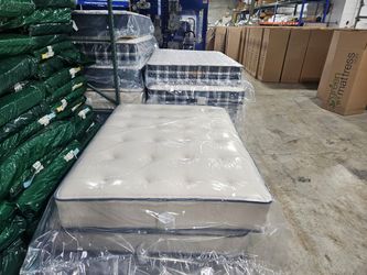 Mattress, boxprings and metal frame. All sizes available. Twin starts at $99 Hablamos Espanol