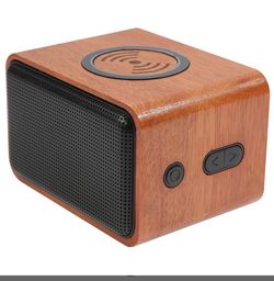 Wood Bluetooth Speaker With Wireless Charging