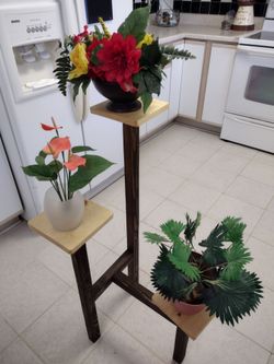 Wooden plant stand
