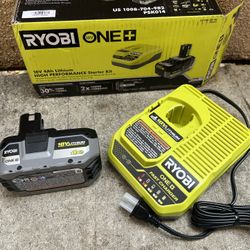 RYOBI ONE+ 18V HIGH PERFORMANCE Starter Kit with 4.0 Ah Battery and Charger