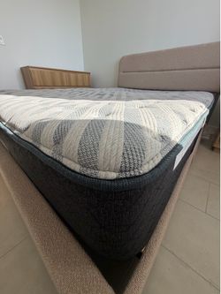 Bed + mattress + nightstand