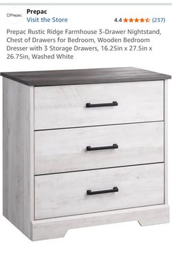 3-Drawer Dresser with Two-Tone Finish