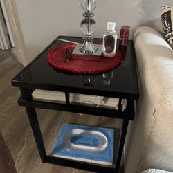 Set Of Two Side Tables And One Centre Table Black
