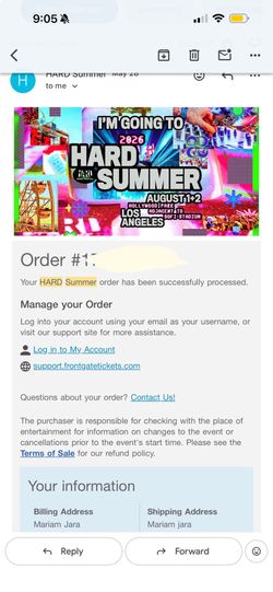 Hard Summer 2026 Sunday ticket