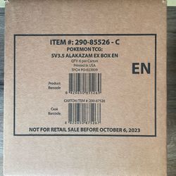 Pokemon SV 151 Alakazam EX Collection Case