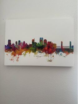 Sacramento Skyline Canvas 32 x 22