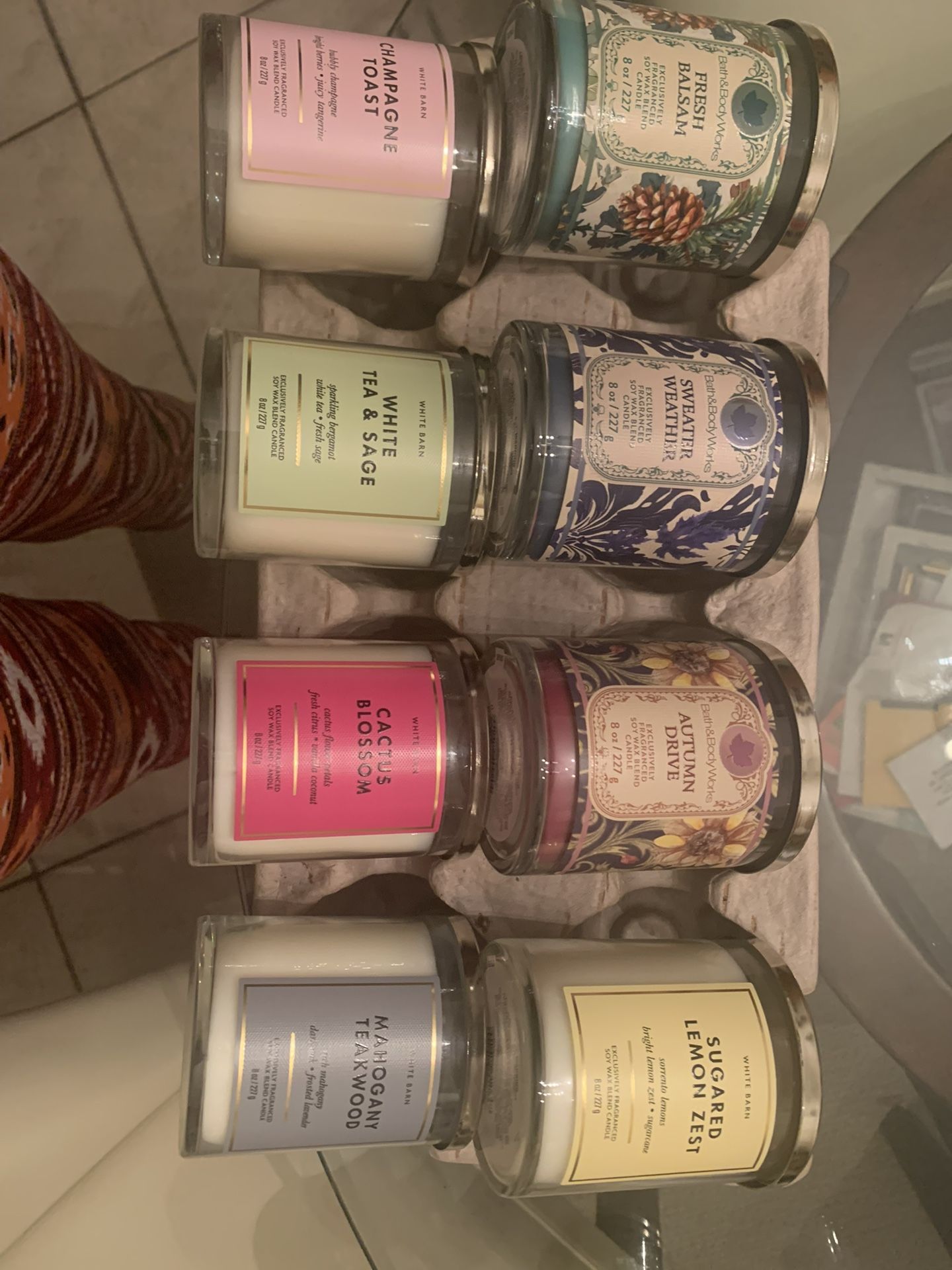 8 Bath And Body Works Single Wick Candles