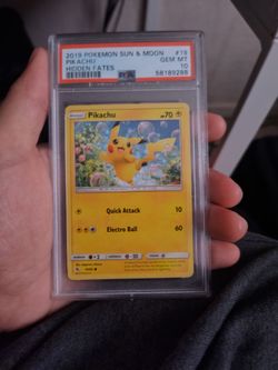 PSA 10 pokemon sun and moon pikachu hidden fates