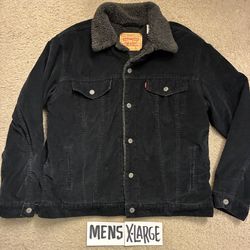 Levi's Sherpa-Lined Corduroy Trucker Jacket