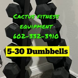NEW DUMBBELLS 5-30Lb Plus Rack 