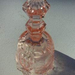 Vintage Pink Depression Glass Bell