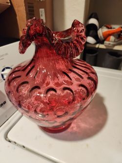 Beautiful Glass 12in Tall Fenton Vase Mother's Day Gift