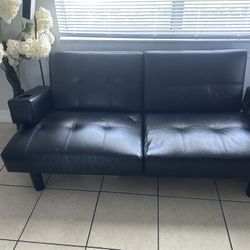 Futon Leather Sofa 