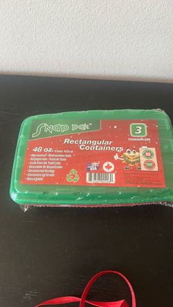 Snap Pak 48 oz Rectangular Containers 3-Pack