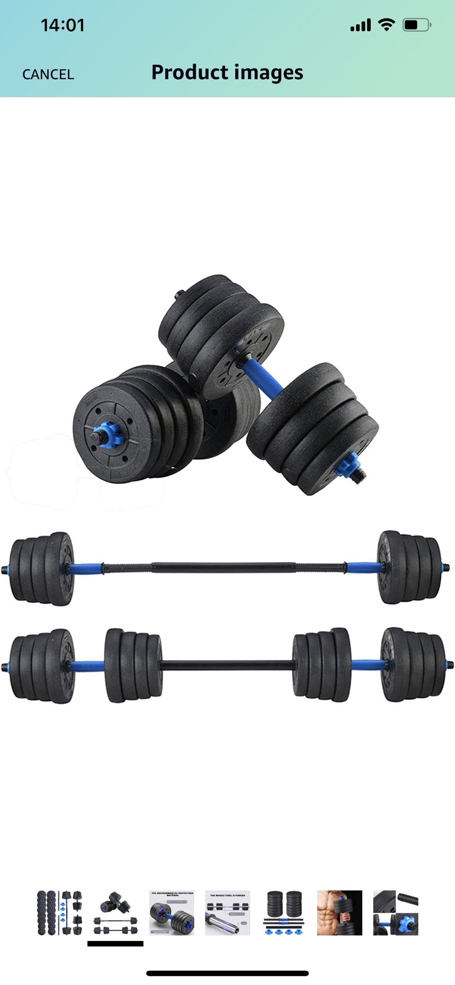 Dumbbell Weight Set - 3 In 1 