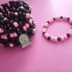 Handmade Kandi cuff with matching single