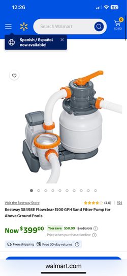 Sand filter pump for above ground pool