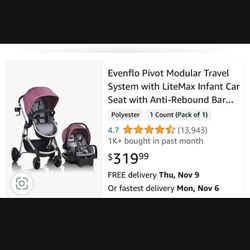 Evenly Pivot Modular Travel System  With Car Seat Only 