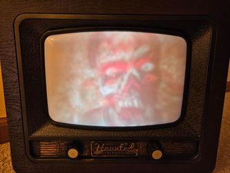 Haunted Halloween TV decor