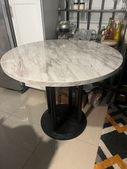 Marble Top Pedestal Table
