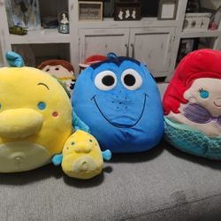 Lot Of  Little Mermaid Squishmallows 
