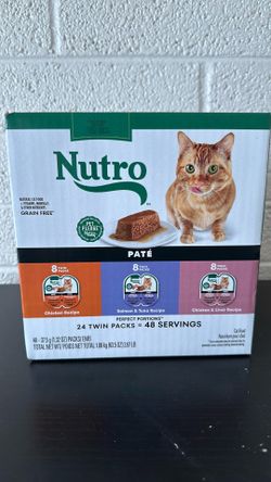 CAT FOOD   Nutro pate wet premium Natural  ingredients LOT 72 twin packs 144 servings