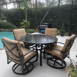 5PCS Used Outdoor Aluminum Patio Dining Furniture Set