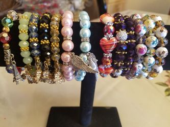 New bracelet cristals, pearls , gems