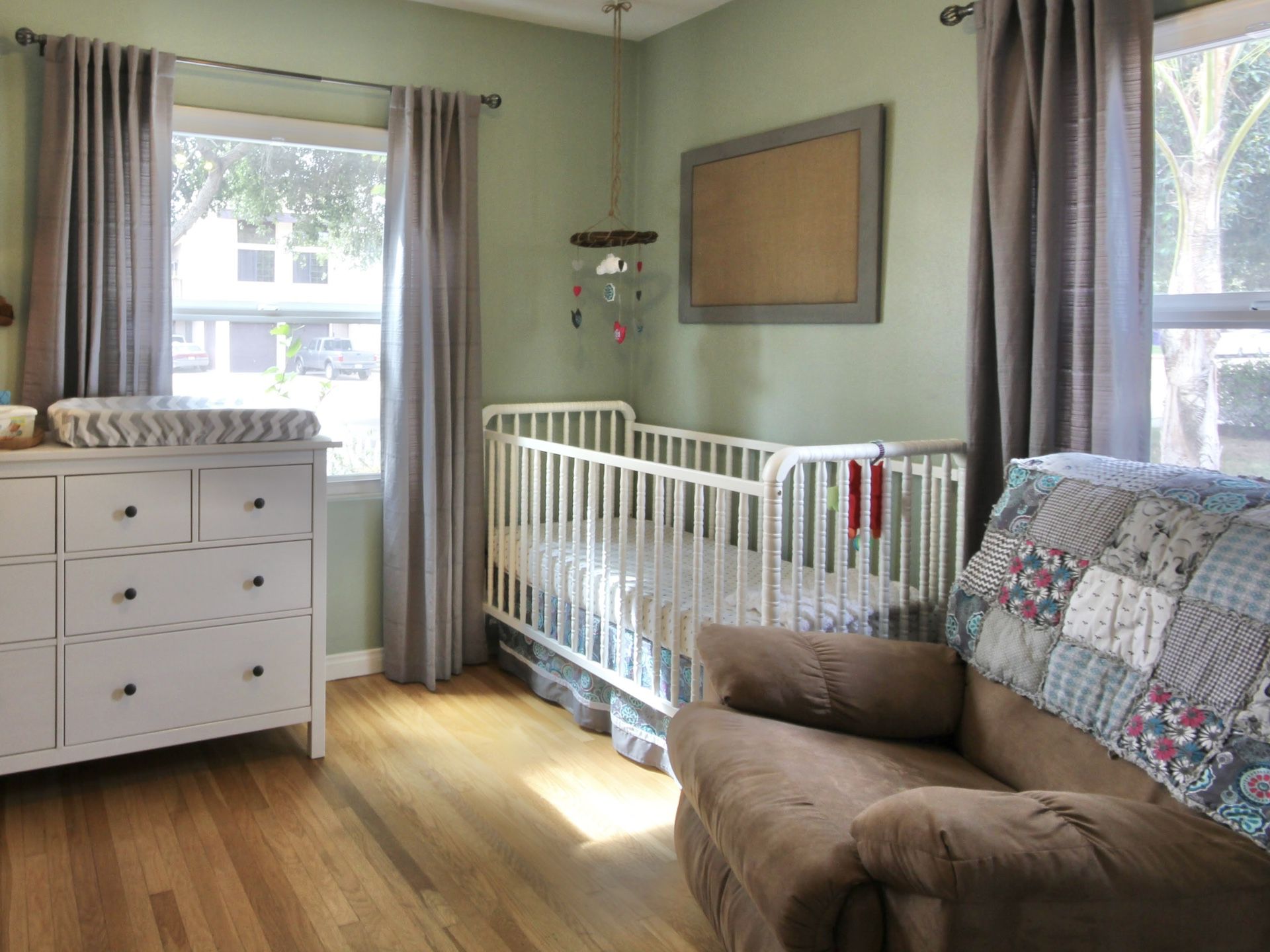 White Wood Baby Crib