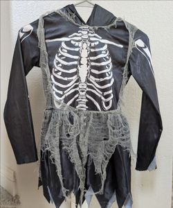 "Mystic Bones" Skeleton Print Dress Kids' Halloween Costume