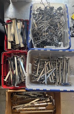 Chrome Slat Board display hooks, hangers and fixtures