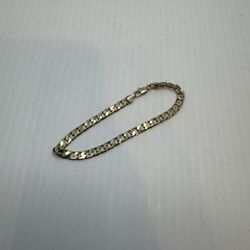 Men Gold Plated Bracelet 8.5 Inch