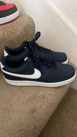 MENS NIKE COURT VISION LO SHOES  SZ 10 COLR NAVY BLUE/OBSIDIAN