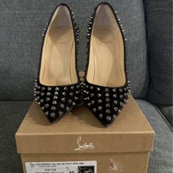 Christian Louboutin Velvet Spike Follies