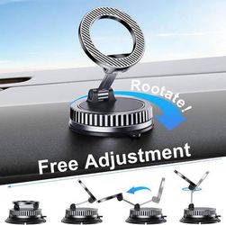 new Car Phone Holder for Magsafe [2026 89+LBS Suction & 3700gf Magnetic] 360° Adjustable cell Phone Mount, Phone Holders for Your Car Dashboard & Wind