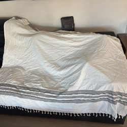 Threshold black white neutral shower curtain