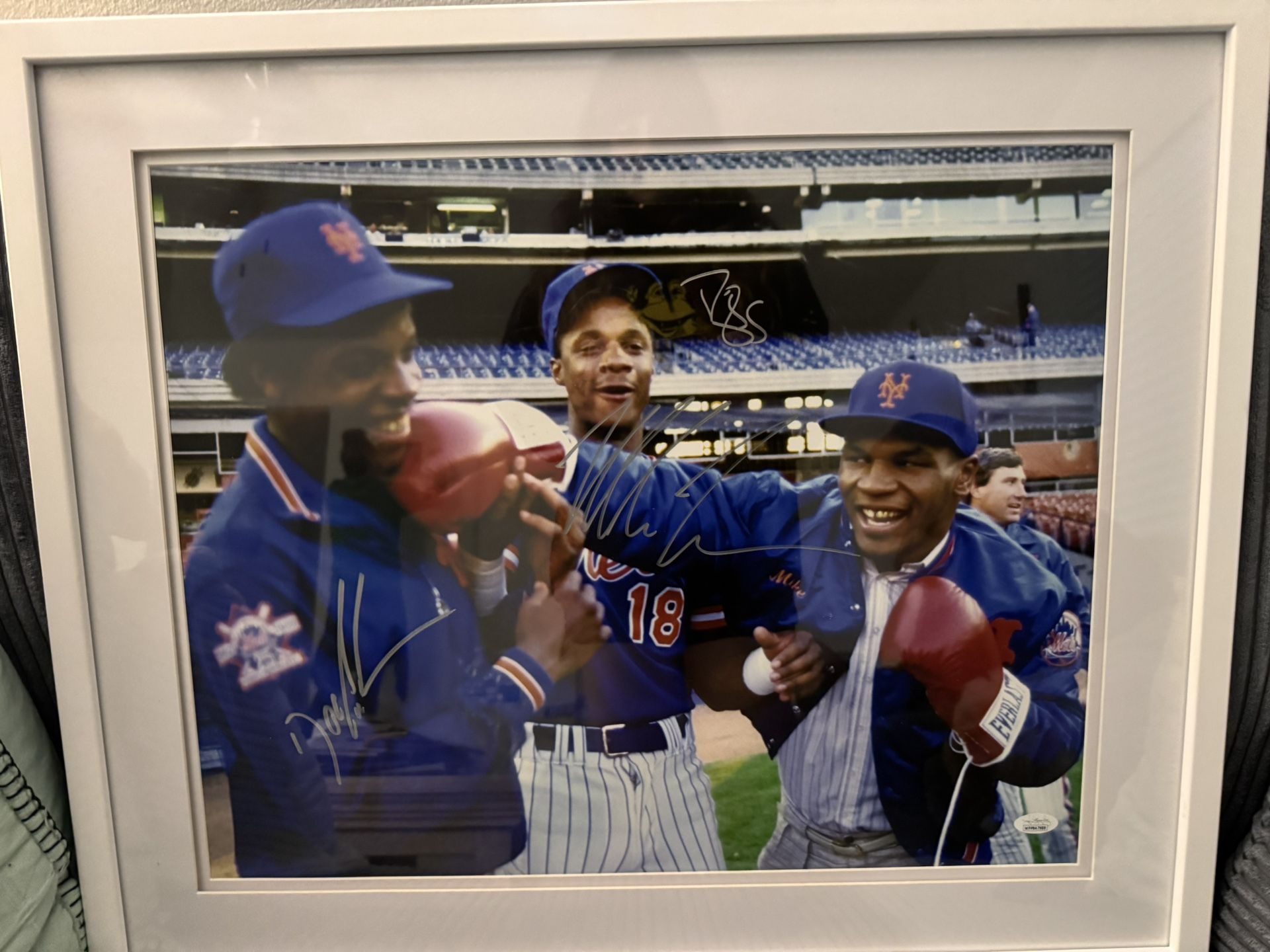 JSA Mike Tyson Doc Gooden Darryl Strawberry Signed Framed