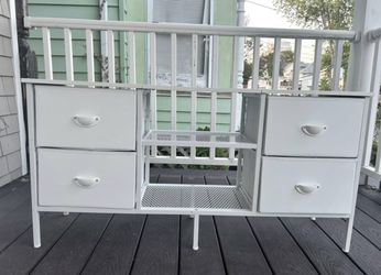white tv stand with dressers