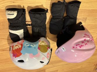 Girl Ski Helmets, Ski gloves & Kid Snow Bib Pants