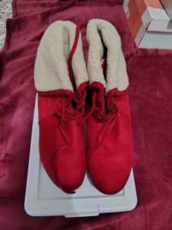 Women's Seventh Avenue Ankle Boots Red Size 8