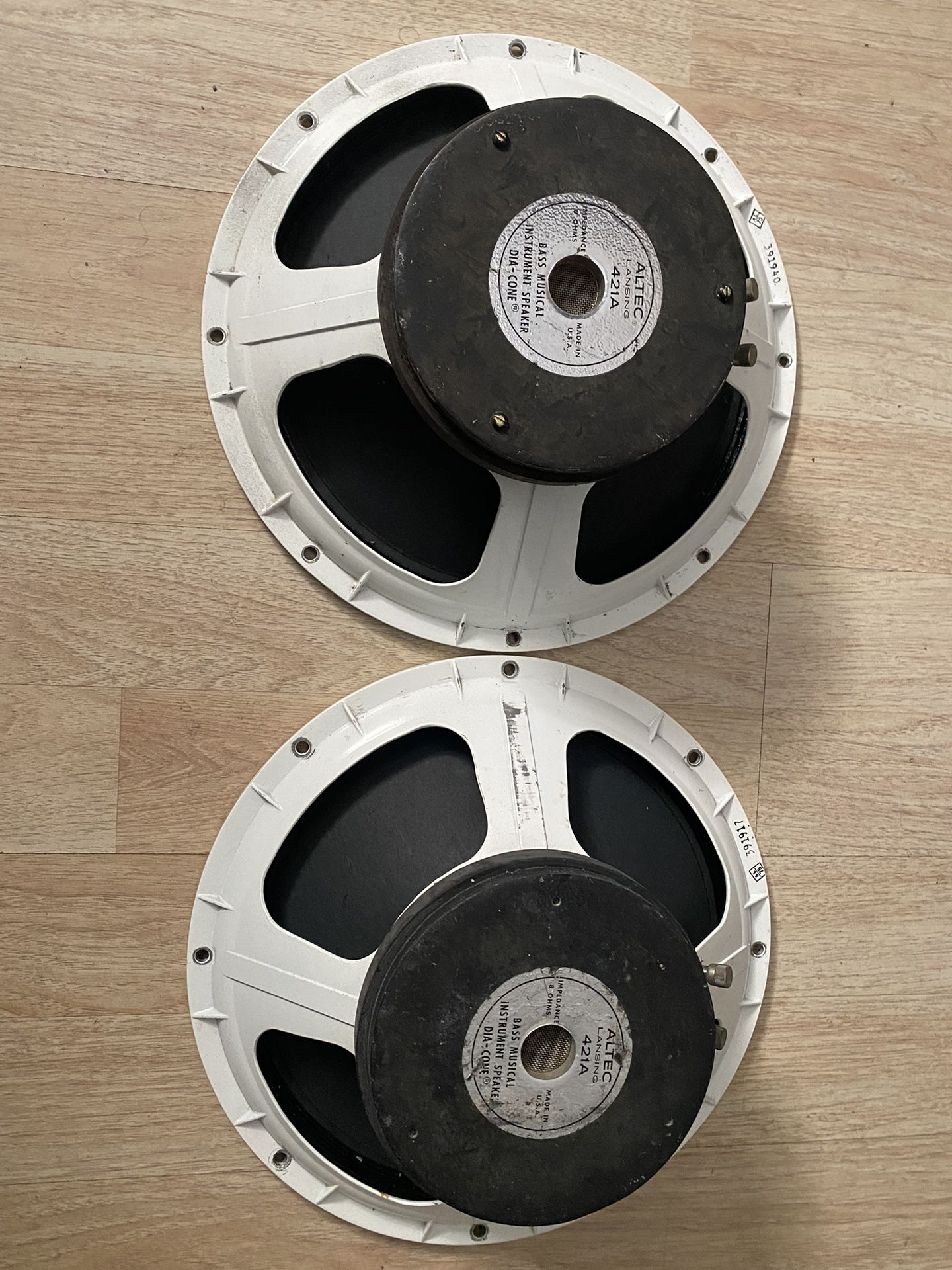 2- Altec Lansing 421A 15inch-8 OHMS