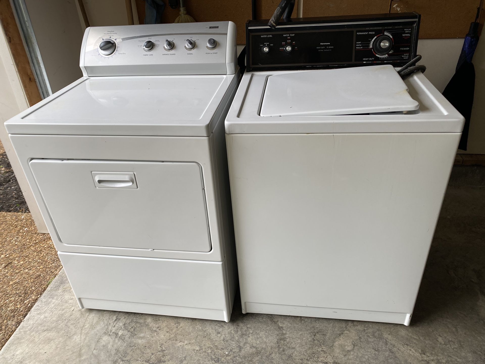 Used Kenmore washer dryer set