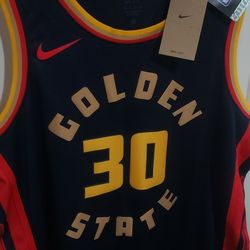 Nike Dri-Fit Golden State Warriors Stephen Curry NBA Swingman Jersey City Edition Mens Size 52 XL Brand NEW Authentic 