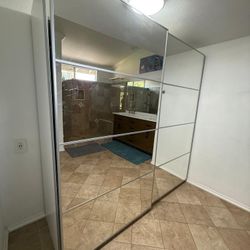 Large Mirrored Wardrobe Closet.