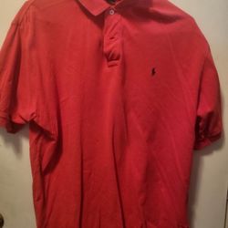 Red Polo Shirt Size L